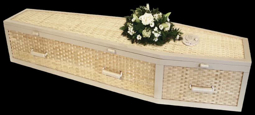 A bamboo coffin